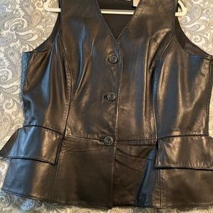 Dana Buchanan Brown Leather Vest.